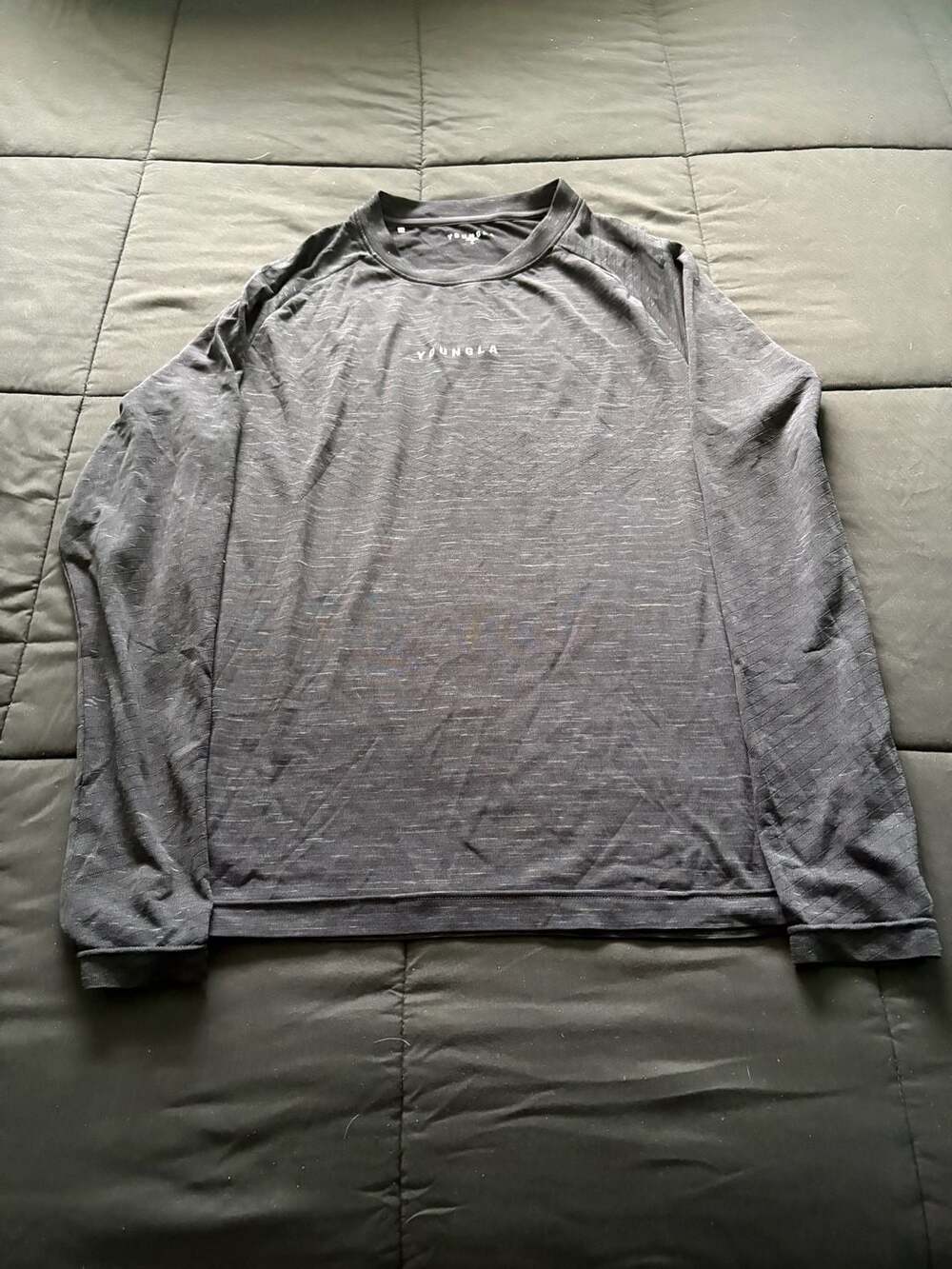 YoungLA Men's Crewneck Performance Long Sleeve Shirt